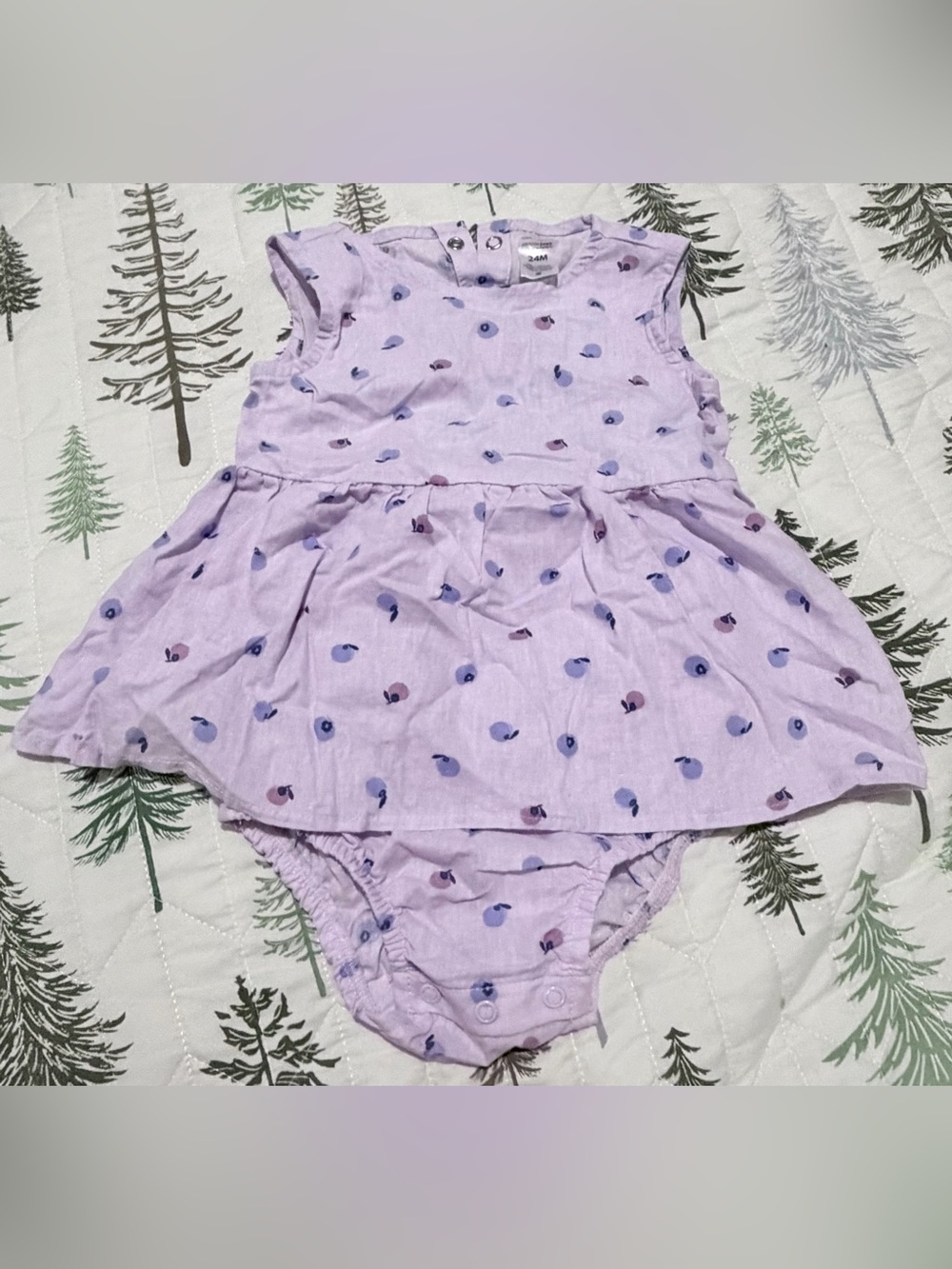 Carter's Lilac Floral Dress & Bloomer Set